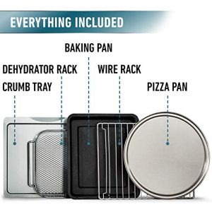 Calphalon Quartz Heat Countertop Toaster Oven, Stainless Steel, Extra-Large Capacity, Black, Dark Gray
