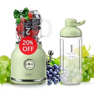 Smoothie Blender Personal Blender, Chic Now Portable Smoothie Maker for Juice Shakes and Smoothie with 6 Sharp Blades, Travel Cup and Lid, Green