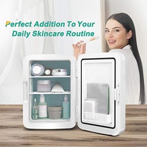 CROWNFUL Air Fryer Toaster Oven, Crownful Multifunctional Mini Fridge, 10 Liter/12 Can Portable Cooler and Warmer Personal Fridge for Skin Care, Food, Medications