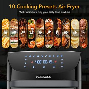 Air Fryer Oven 10-in-1, 1800W 20 Quart Large Airfryer Toaster Oven Combo, Powerful Electric Oven Oilless Cooker, Rotisserie, Dehydrator, Bake, LED Touch Digital Screen, Full Sets 9 Accessories