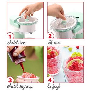 Dash Shaved Ice Maker + Slushie Machine with Stainless Steel Blades for Snow Cone, Margarita + Frozen Cocktails, Organic, Sugar Free, Flavored Healthy Snacks for Kids & Adults - Aqua