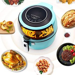 ZOUSHUAIDEDIAN Air Fryer, 8L Airfryer Oven, Electric Hot Air Fryers Oven Oilless Cooker with Digital LCD Screen, Temp/Time Control, Nonstick Basket, 1350W, Blue
