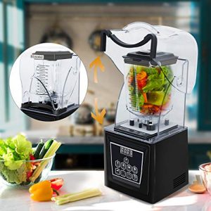 Wantjoin Commercial and home Professional Quiet Shield Blender, 1800W, 75oz BPA Free Jar, 4 Pre-set Programs for Puree, Ice Crushing, Shakes hummus,salsa and Smoothies (black)