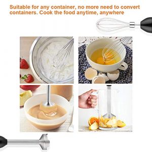 YISSVIC Hand Blender Immersion Blender 1000W 4 In 1 Stick Blender 9 Speed 500ml Food Processor 700ml Cup Whisk for Infant Food Smoothies Sauces Soups