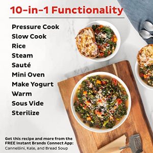 Instant Pot Pro 10-in-1 Pressure Cooker, Slow Cooker, Sous Vide, Sauté Pan, Rice/Grain Cooker, 8QT