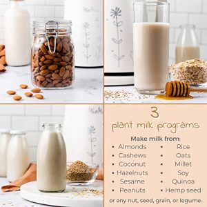 MioMat 8in1 Plant-based Milk Maker | Soy Milk, Almond milk, Oat Milk, Rice Milk, Cashew Milk, Nut Milk| + Soups, Porridges and Smoothies | FREE Recipe Book | Self-Cleaning | Raw Milk Program | Stainless Steel