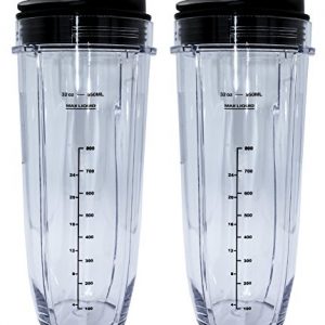 Blendin 2 Pack 32 Ounce Cup with Sip N Seal Lids, Compatible with Nutri Ninja Auto-iQ 1000W and Duo Blenders