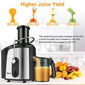 Juice Extractor, 1200W Juicer Machines with 3" Large Feed Chute, Makoloce Centrifugal Juicers with Cleaning Brush, Compact Juice Maker for Fruits and Vegs, BPA-Free