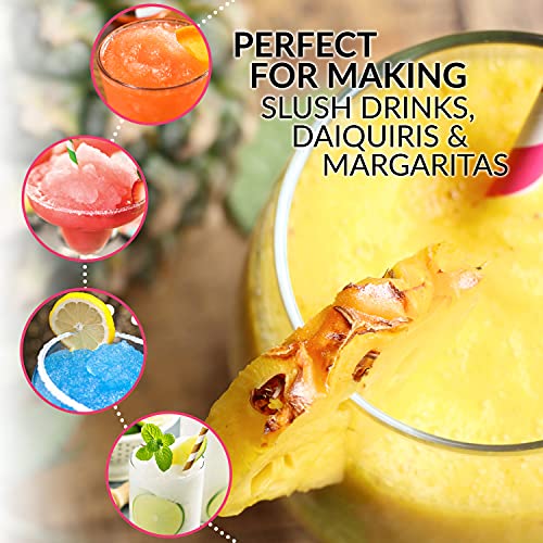 Nostalgia 128-Ounce Margarita Maker & Slushie Machine, Makes One Gallon Frozen Drinks, Stainless Steel Flow Spout and Carry Handle, Creamy Texture, Double Insulated, Easy Clean, 1 gallon, Aqua