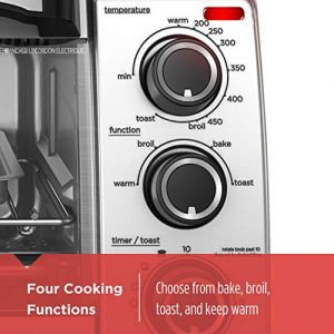 Black & Decker™ 4-Slice Toaster Oven fits 9" Pizza, Grey