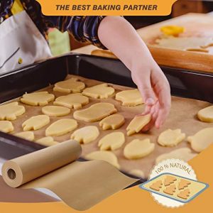 Unbleached Parchment Paper for Baking, 15 in x 200 ft, 250 Sq.Ft, Baking Paper, Non-Stick Parchment Paper Roll for Baking, Cooking, Grilling, Air Fryer and Steaming