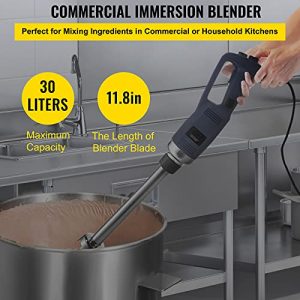 VEVOR Commercial Immersion Blender Constant Speed Heavy Duty Immersion Blender 350W Commercial Hand Mixer 304 Stainless Steel Hand Blender Commercial with 11.8