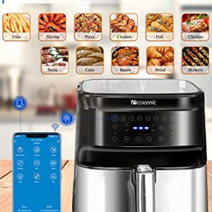 Proscenic T21 Air Fryer, XL 5.8 QT for Home, 1700W Smart Electric Airfryer Oilless Roasting Preheat Keep Warm, Multi Functions Digital Touchscreen, Alexa WiFi APP Control Online Recipes Easy Cook