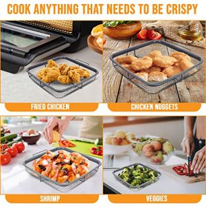 EaZy MealZ Crisping Basket & Tray Set | Air Fry Crisper Basket | Tray & Grease Catcher | Even Cooking | Non-Stick | Healthy Cooking (9
