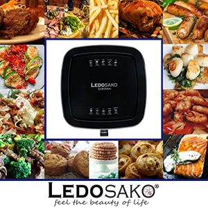 LEDOSAKO Air Fryer-1700W 10 Quart Large Family-sized Air-fryer Oven with Non-stick Basket, 100 Recipes, Digital LED Display Touchscreen and One-touch 10 Preset Cooking Functions for Grilling, Toasting, Roasting, etc.