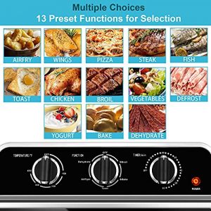 Air Fryer Toaster Oven Combo 15 Quart, Ulit Convection Oven with Air Fry, Dehydrator, Bake, Broil and Toast Oil-Less Countertop Oven