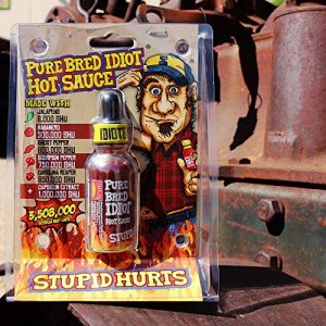 Pure Bred Premium Gourmet Idiot Hot Sauce - Ultimate Hottest Hot Sauce Gift - Try if you dare!
