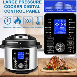 17-In-1 Instapot 6 Quart Electric Pressure Cooker Air Fryer Combo, 1500W Slow Cooker, Multicooker, Rice Cooker with Nesting Broil Rack/Two Detachable Lids, Smart LED Touchscreen, Recipe Book