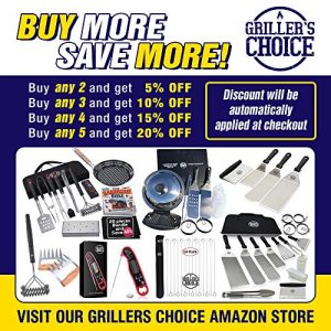 Grillers Choice- Ultimate Griddle Accessories Set- Metal Spatula Set for Flat top Grills, Commercial Heavy Duty Stainless Steel,Flat Top,Hibachi,Grilling- Designed by Chef and BBQ Judge