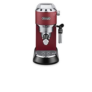 DeLonghi America, Inc EC685R Dedica Deluxe 15-Bar Pump Espresso Machine, Red