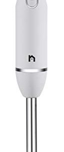 New House Kitchen Immersion Hand Blender 2 Speed Stick Mixer with Stainless Steel Shaft & Blade, 300 Watts Easily Food, Mixes Sauces, Purees Soups, Smoothies, and Dips, Ivory