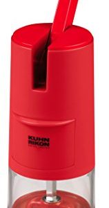 Kuhn Rikon Adjustable Ratchet Grinder with Ceramic Mechanism for Salt, Pepper and Spices, 8.5 x 2.25 inches, Red