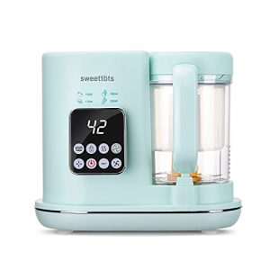 Baby Food Maker 7 in 1 Baby Food Processor Multi-Function Steamer Grinder Blender,Make Organic Food for Infants and Toddlers, Self Cleans,Auto Shut-Off,Touch Screen Control（Green）