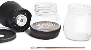 Manual Coffee Grinder Set, Hand Coffee Mill With Conical Ceramic Burr Two Glass Jars And Soft Brush, Manual Coffee Bean Grinder & Spice Grinder by Mixpresso