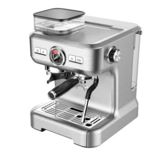 Semi Automatic Espresso Coffee Machine，All-in-One Espresso machine Stainless Steel with Coffee Grinder, 20 Bar , Dual Heating System, Advanced Latte System & Hot Water Spout for Coffee And Tea