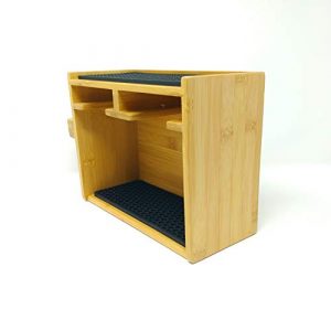 Hand-Made Bamboo Organizing Caddy compatible with AeroPress Coffee Maker- includes storage location for stirrer, filters and spoon, Craft Brew, Sustainably Sourced - Accept No Substitutes NPL.ninja