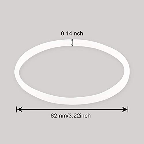 5 Pack Rubber Gaskets Replacement Seal White O-Ring for Nutri Ninja Pro Blender Blade Replacement for Ninja BL660 1100w BL770 1500w BL663 BL740 BL773CO BL780 BL780CO (3.22 inch Gaskets)
