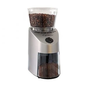 Capresso 560.04 Infinity Conical Burr Grinder, Brushed Silver Includes Coffee Grinder Cleaning Tablets and Coffee Grinder Dusting Brush (3 Items)