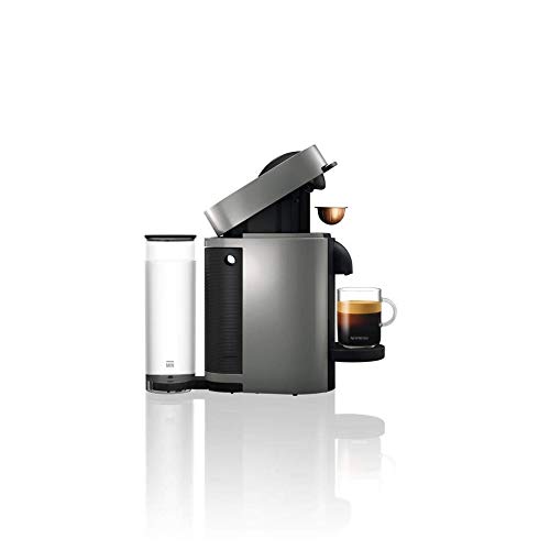 Nespresso Vertuo Plus Coffee and Espresso Maker by De'Longhi, Grey with Aeroccino Milk Frother (Capsule Assortment May Vary)