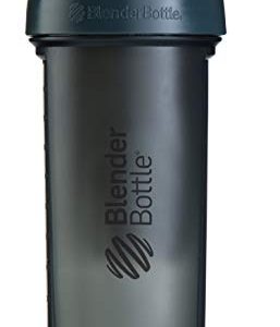 BlenderBottle Pro45 Extra Large Shaker Bottle, Grey/Black, 45-Ounce