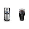 Hamilton Beach (48465) Coffee Maker with 12 Cup Capacity Black & Fresh Grind 4.5oz Electric Coffee Grinder for Beans, Spices and More, Stainless Steel Blades, Black,80335R