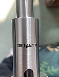 GRILLMATIC - High Quality, One-Handed, Mini Thumb Push Button, Stainless Steel, Himalayan Sea Salt, Black Peppercorn and Gourmet, Stove, Grill or Table Seasoning Spice Mill Grinder