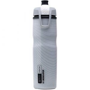BlenderBottle Hydration Halex Insulated Squeeze Water Bottle with Straw, 24-Ounce, White