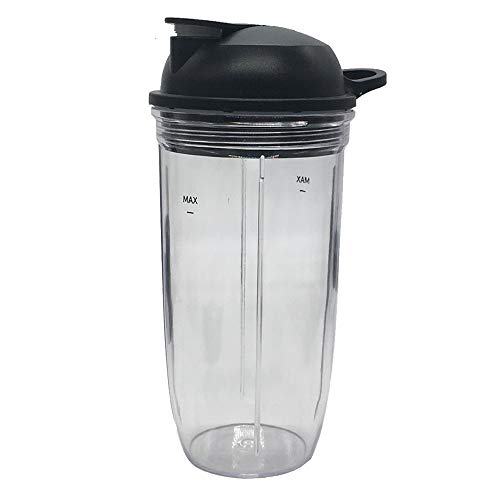 Update exractor blade and personal jar 32oz cup with to go spout lid,Compatible with Ninja Kitchen System 1200:BL700 30/ BL701 30/BL701WM30/1200 Watt Power Motor Base (3)