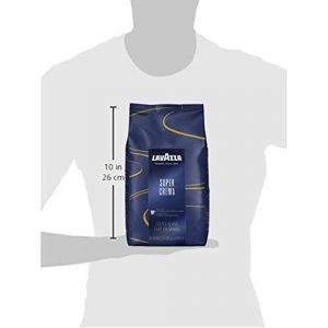 Lavazza Super Crema Whole Bean Coffee Blend, Medium Espresso Roast, 2.2LB (Pack of 1) Authentic Italian,Produced in a nut-free facility center, Mild and creamy with notes of hazelnuts and brown sugar