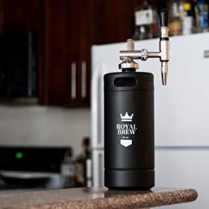 Royal Brew Nitro Cold Brew Coffee Maker Home Keg Kit System (Matte Flat Black 128 oz)