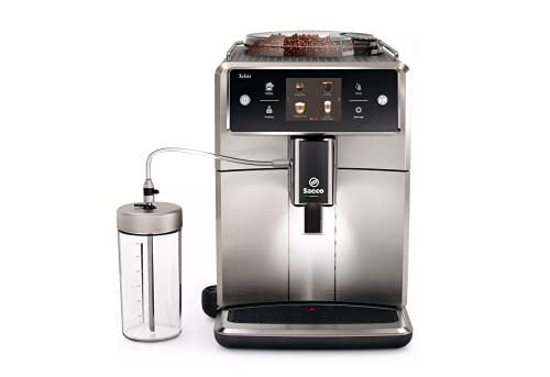 Saeco Xelsis Super-Automatic Espresso Machine, Stainless Steel - SM7685/04 (Renewed)