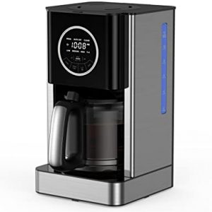 12-Cup Coffee Maker,Drip Coffee Machine with Glass Carafe, Keep Warm, 24H Programmable Timer, Brew Strength Control, Touch Control, Anti-Drip System, Self-Cleaning Function