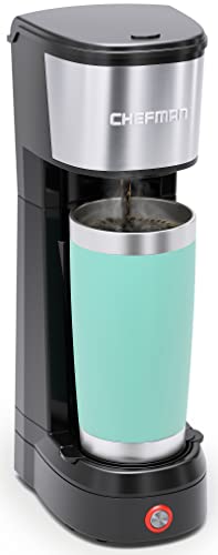 Chefman InstaCoffee Max, The Easiest Way to Brew the Boldest Single-Serve Coffee, Use Fresh And Flavorful Grounds or K-Cups