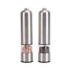 Salt And Pepper Grinders Battery Operated Pepper Grinder With Light,Electric Salt And Pepper Grinder Refillable Adjustable Electric Salt And Pepper Shaker-Electric Pepper Grinder(2pack)