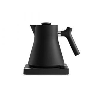 Fellow Corvo EKG Electric Kettle - Pour Over Coffee and Tea Pot, Quick Heating, Temperature Control and Built-In Brew Timer, Matte Black, 0.9 Liter
