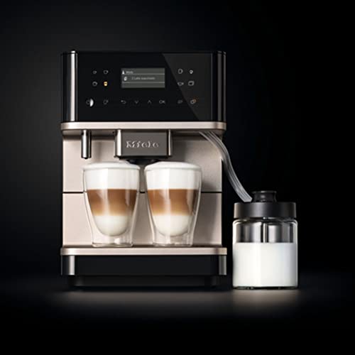 NEW Miele CM 6360 MilkPerfection Automatic Wifi Coffee Maker & Espresso Machine Combo, Obsidian Black & Clean Steel Metallic - Grinder, Milk Frother, Cup Warmer, Glass Milk Container