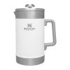 Stanley Heritage All-In-One, Boil + Brewer French Press for Coffee, Tea or Soup, Compact BPA Free Coffee Press, Polar,48OZ / 1.4L