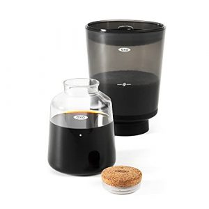 OXO Brew Compact Cold Brew Coffee Maker & Good Grips Cold Brew Coffee Maker Replacement Paper Filters, Brown, 50 Per Box