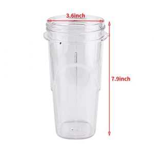 Veterger Replacement Parts Blender Blend-N-Go Smoothie Kit,include blade with bottom cap and 24oz cup,Compatible with Oster Blender Pro 1200