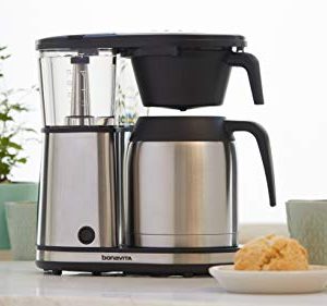 Bonavita Connoisseur 8-Cup One-Touch Coffee Maker Featuring Hanging Filter Basket and Thermal Carafe, BV1901TS, Stainless Steel,